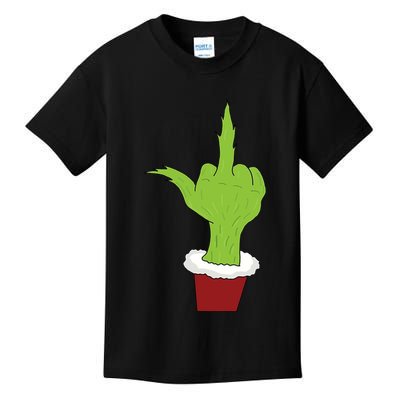 Middle Finger Funny Holiday Kids T-Shirt