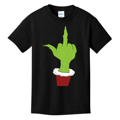 Middle Finger Funny Holiday Kids T-Shirt