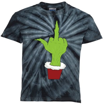 Middle Finger Funny Holiday Kids Tie-Dye T-Shirt