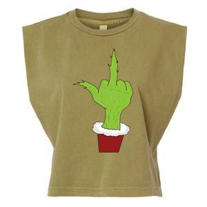 Middle Finger Funny Holiday Garment-Dyed Women's Muscle Tee