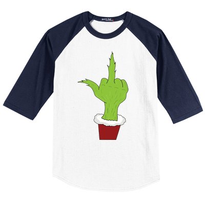 Middle Finger Funny Holiday Baseball Sleeve Shirt