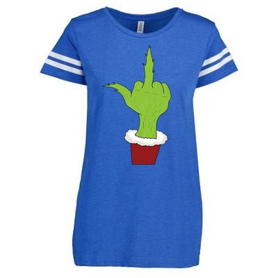 Middle Finger Funny Holiday Enza Ladies Jersey Football T-Shirt