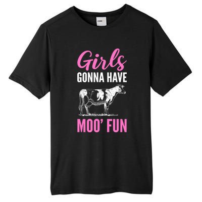 Moo Fun Farmhands Cool Gift Tall Fusion ChromaSoft Performance T-Shirt