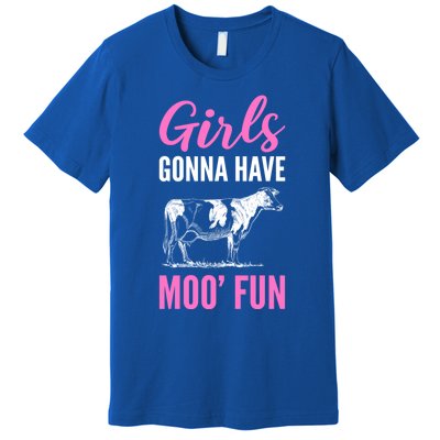 Moo Fun Farmhands Cool Gift Premium T-Shirt