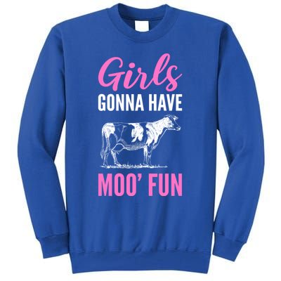 Moo Fun Farmhands Cool Gift Tall Sweatshirt