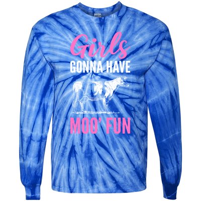 Moo Fun Farmhands Cool Gift Tie-Dye Long Sleeve Shirt