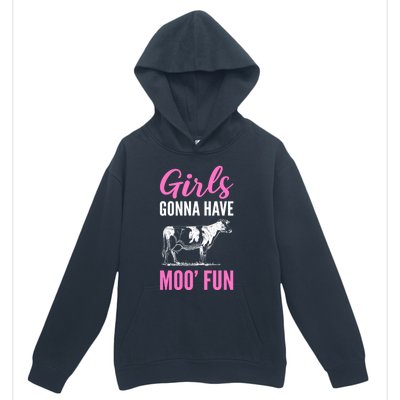 Moo Fun Farmhands Cool Gift Urban Pullover Hoodie