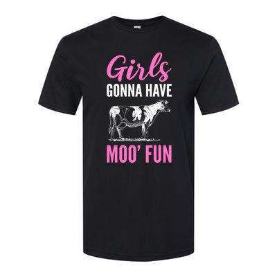 Moo Fun Farmhands Cool Gift Softstyle CVC T-Shirt