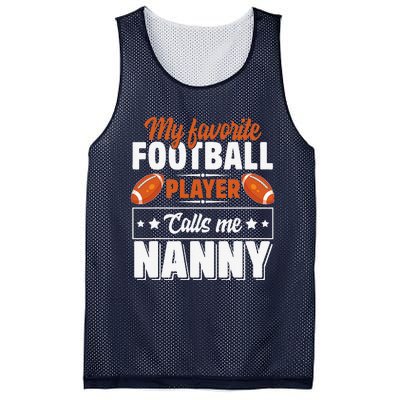 My Favorite Football Player Calls Me Nanny Cute Mesh Reversible Basketball Jersey Tank