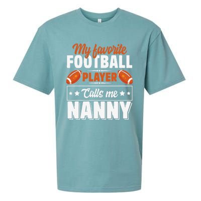 My Favorite Football Player Calls Me Nanny Cute Sueded Cloud Jersey T-Shirt