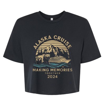 Matching Family Friends And Group Alaska Cruise 2024 Bella+Canvas Jersey Crop Tee