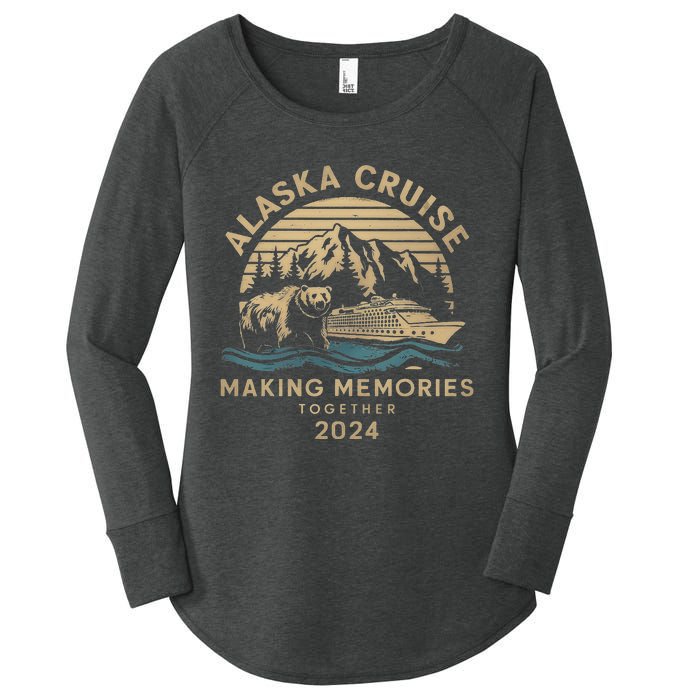 Matching Family Friends And Group Alaska Cruise 2024 Women's Perfect Tri Tunic Long Sleeve Shirt