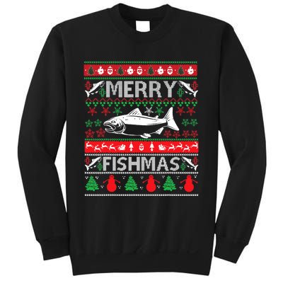 Merry Fishmas Fishing Ugly Christmas Sweater Sweatshirt