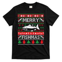 Merry Fishmas Fishing Ugly Christmas Sweater T-Shirt