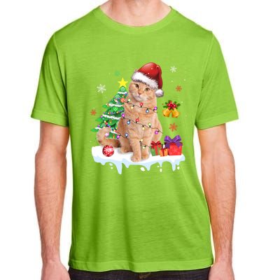 Meowy Feline Festivities Merry Catmas Christmas Cat Cute Gift Adult ChromaSoft Performance T-Shirt