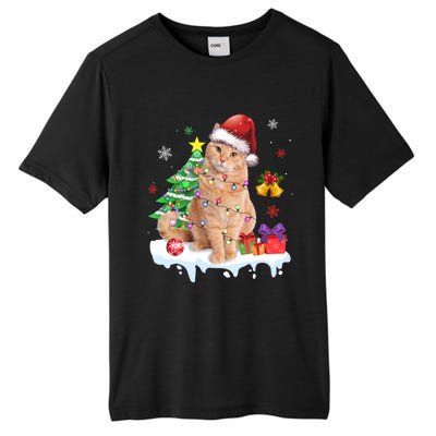 Meowy Feline Festivities Merry Catmas Christmas Cat Cute Gift Tall Fusion ChromaSoft Performance T-Shirt