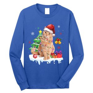 Meowy Feline Festivities Merry Catmas Christmas Cat Cute Gift Long Sleeve Shirt