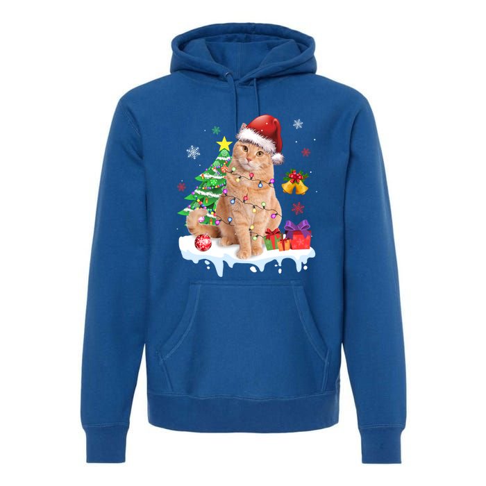 Meowy Feline Festivities Merry Catmas Christmas Cat Cute Gift Premium Hoodie