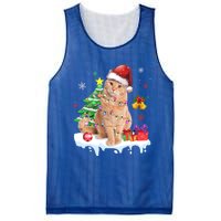 Meowy Feline Festivities Merry Catmas Christmas Cat Cute Gift Mesh Reversible Basketball Jersey Tank