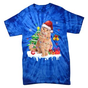 Meowy Feline Festivities Merry Catmas Christmas Cat Cute Gift Tie-Dye T-Shirt