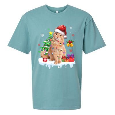 Meowy Feline Festivities Merry Catmas Christmas Cat Cute Gift Sueded Cloud Jersey T-Shirt