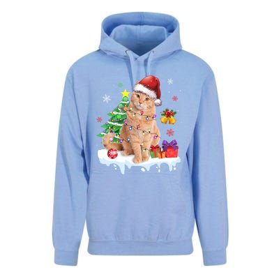 Meowy Feline Festivities Merry Catmas Christmas Cat Cute Gift Unisex Surf Hoodie