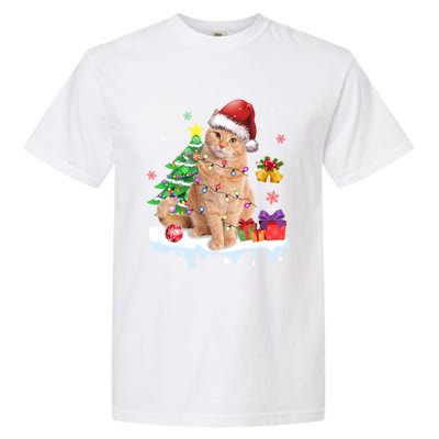 Meowy Feline Festivities Merry Catmas Christmas Cat Cute Gift Garment-Dyed Heavyweight T-Shirt