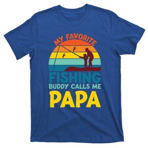 My Favorite Fishing Buddy Calls Me Papa Fisher Dad Funny Gift T-Shirt