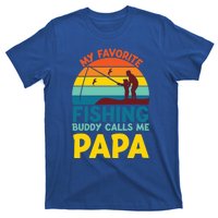 My Favorite Fishing Buddy Calls Me Papa Fisher Dad Funny Gift T-Shirt