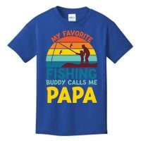 My Favorite Fishing Buddy Calls Me Papa Fisher Dad Funny Gift Kids T-Shirt