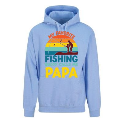 My Favorite Fishing Buddy Calls Me Papa Fisher Dad Funny Gift Unisex Surf Hoodie