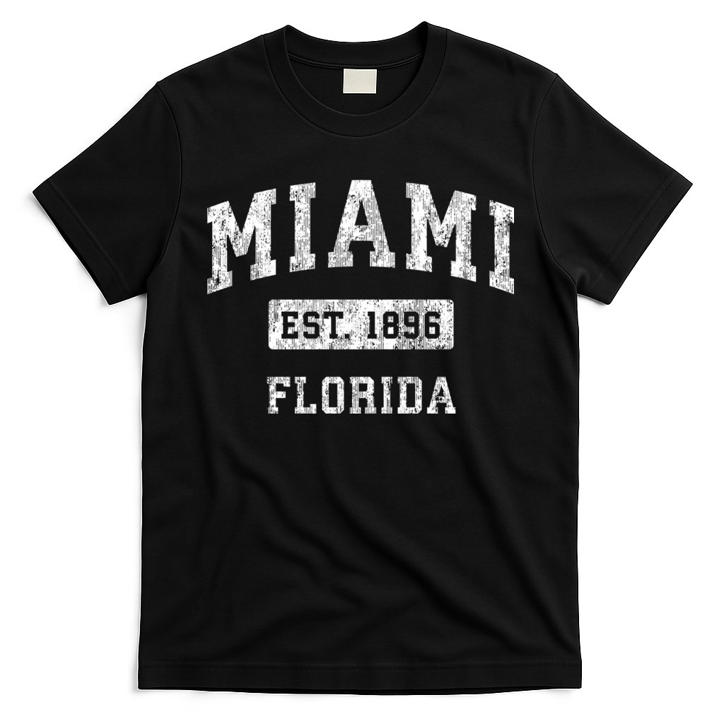 Miami Florida Fl Vintage Established Sports T-Shirt