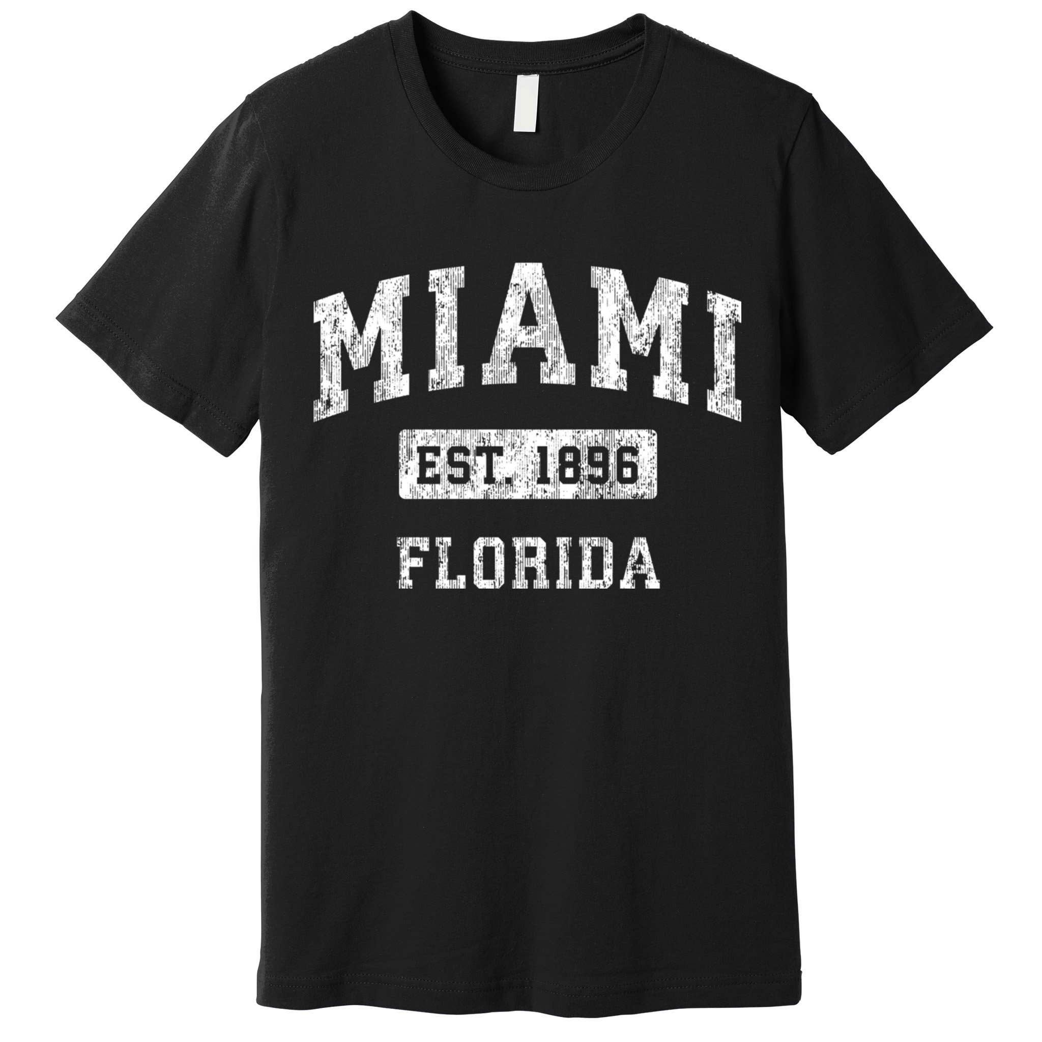 Miami Florida Fl Vintage Established Sports Premium T-Shirt