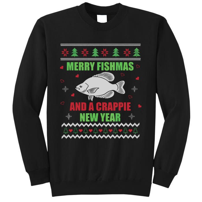 Merry Fishmas Fishing Funny Xmas Crappie For Fisherman Sweatshirt