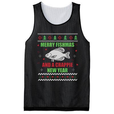 Merry Fishmas Fishing Funny Xmas Crappie For Fisherman Mesh Reversible Basketball Jersey Tank