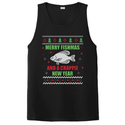 Merry Fishmas Fishing Funny Xmas Crappie For Fisherman PosiCharge Competitor Tank