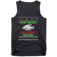 Merry Fishmas Fishing Funny Xmas Crappie For Fisherman Tank Top