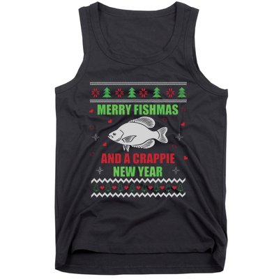 Merry Fishmas Fishing Funny Xmas Crappie For Fisherman Tank Top