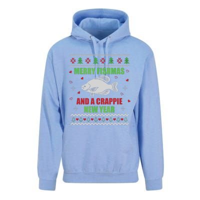 Merry Fishmas Fishing Funny Xmas Crappie For Fisherman Unisex Surf Hoodie