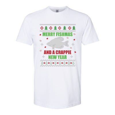 Merry Fishmas Fishing Funny Xmas Crappie For Fisherman Softstyle CVC T-Shirt