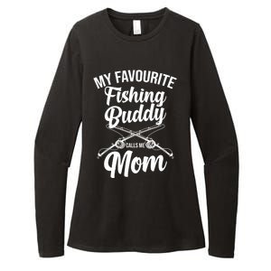 My Favourite Fishing Buddy Calls Me Mom Fishing Gift Womens CVC Long Sleeve Shirt