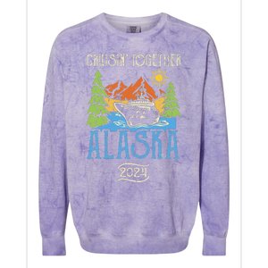 Matching Family Friends Group Alaska Cruise Together 2024 Colorblast Crewneck Sweatshirt