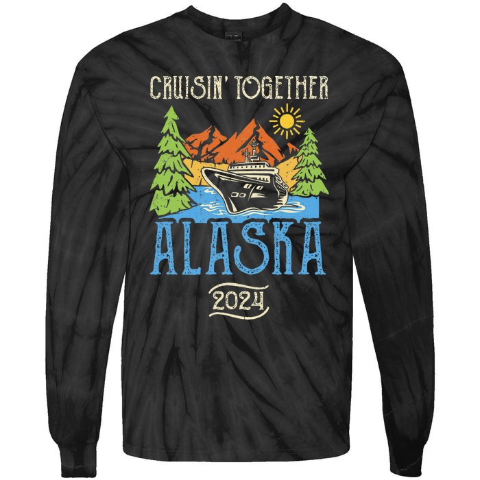 Matching Family Friends Group Alaska Cruise Together 2024 Tie-Dye Long Sleeve Shirt