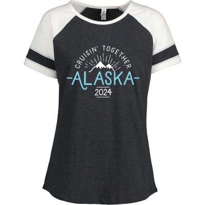 Matching Family Friends And Group Alaska Cruise 2024 Gift Enza Ladies Jersey Colorblock Tee