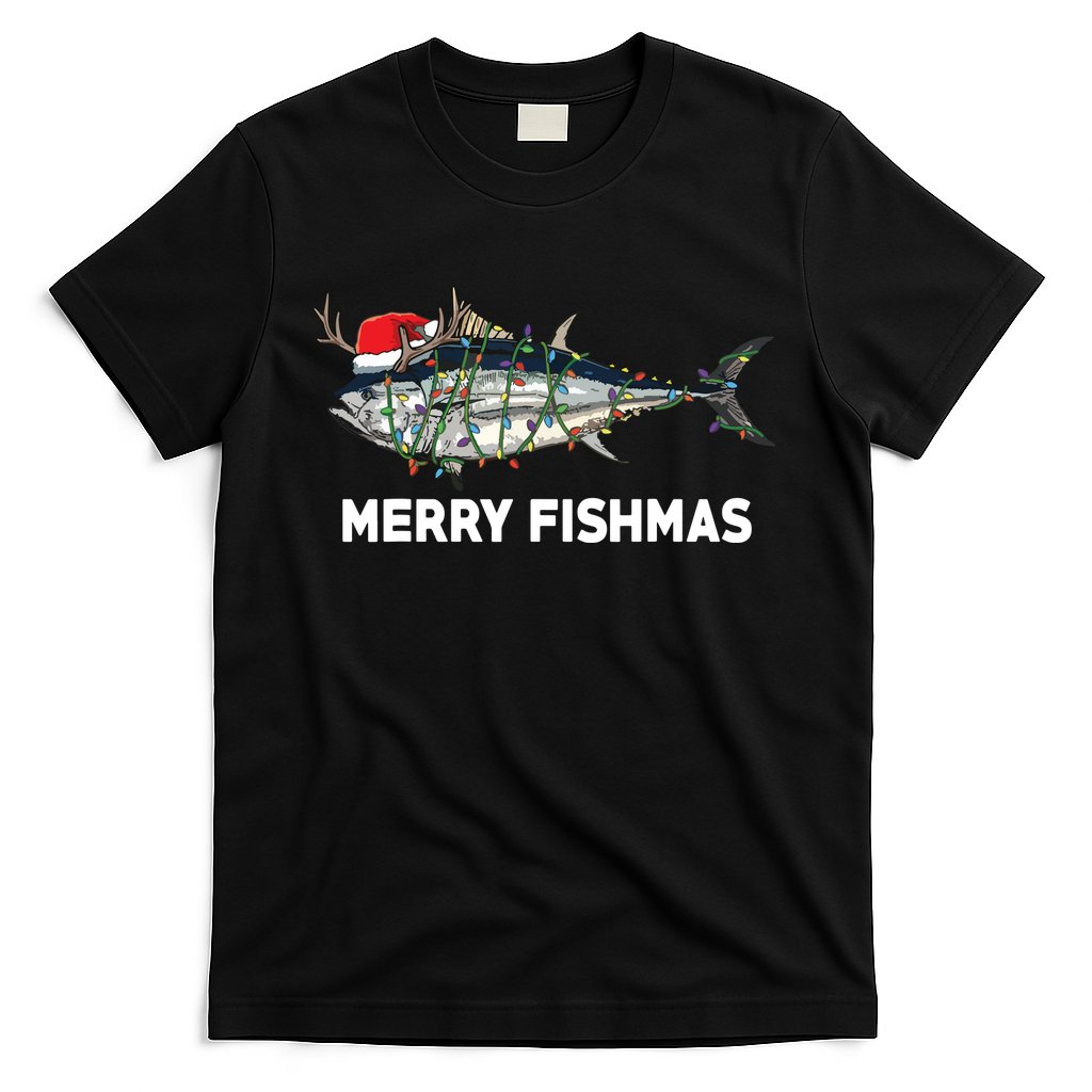 Merry Fishmas Funny Fish Fishing Fisherman Christmas Xmas T-Shirt
