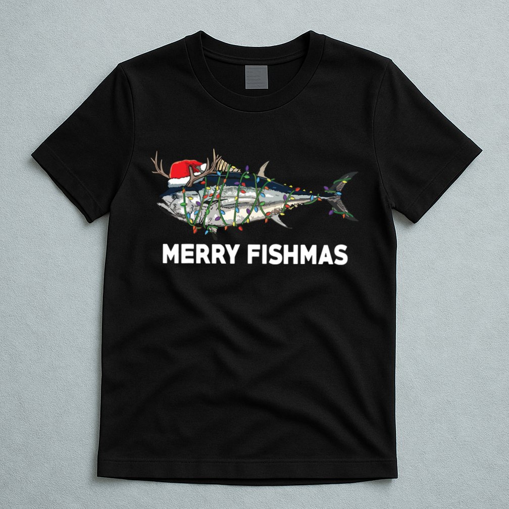 Merry Fishmas Funny Fish Fishing Fisherman Christmas Xmas T-Shirt