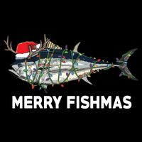 Merry Fishmas Funny Fish Fishing Fisherman Christmas Xmas Button