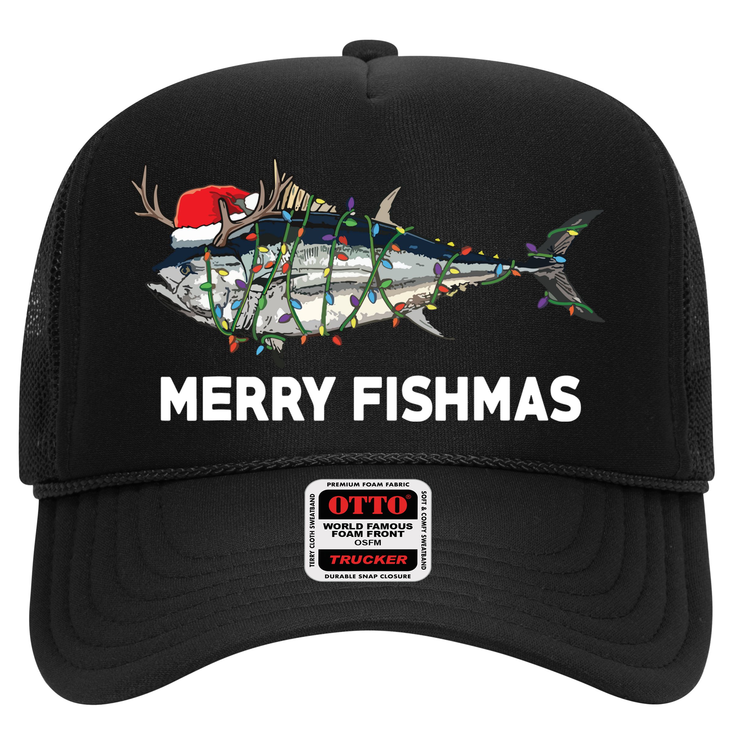 Merry Fishmas Funny Fish Fishing Fisherman Christmas Xmas Hat