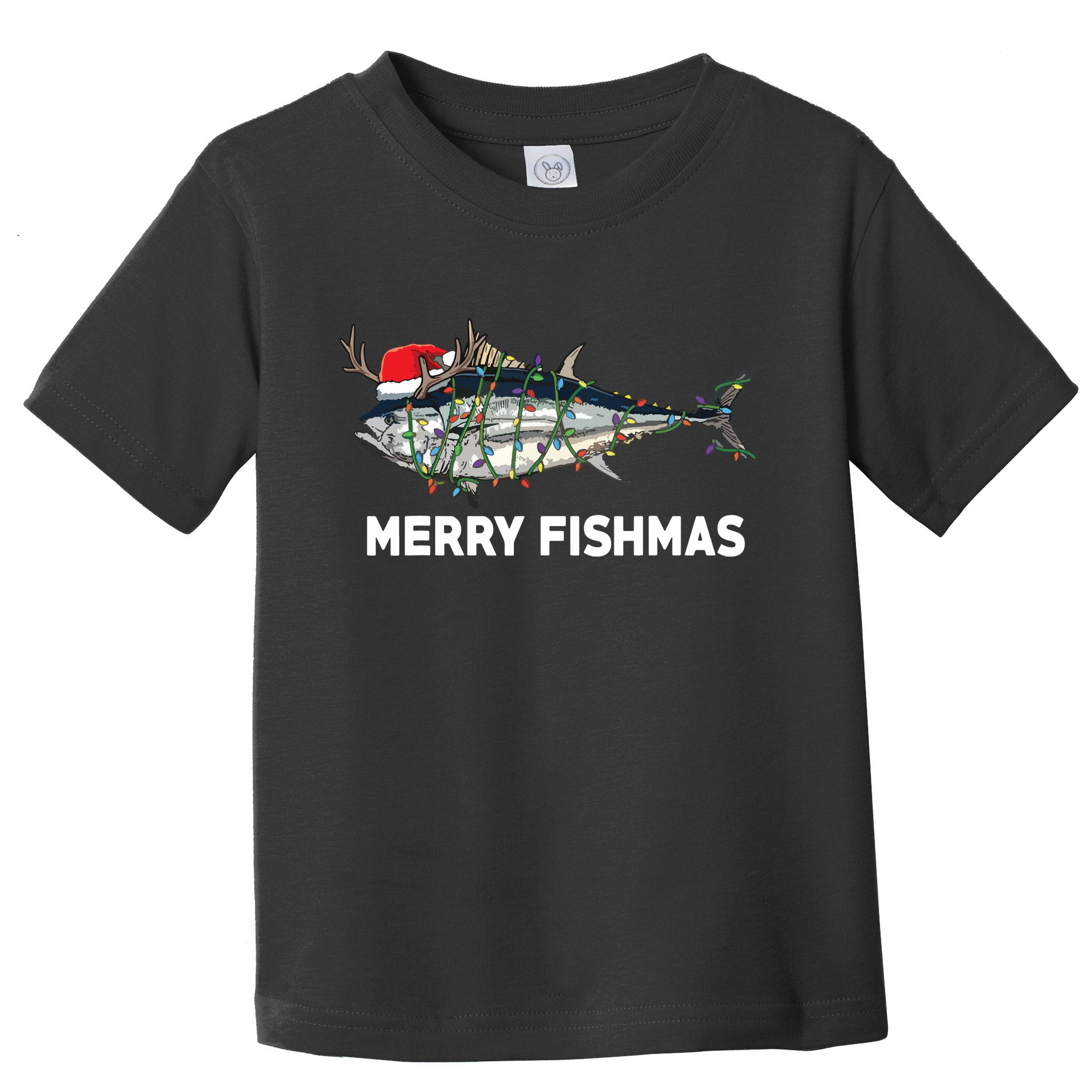 Merry Fishmas Funny Fish Fishing Fisherman Christmas Xmas Toddler T-Shirt