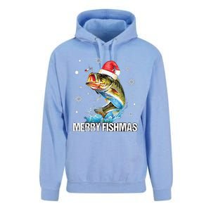 Merry Fishmas Funny Christmas Tree Lights Fish Fishing Rod Unisex Surf Hoodie